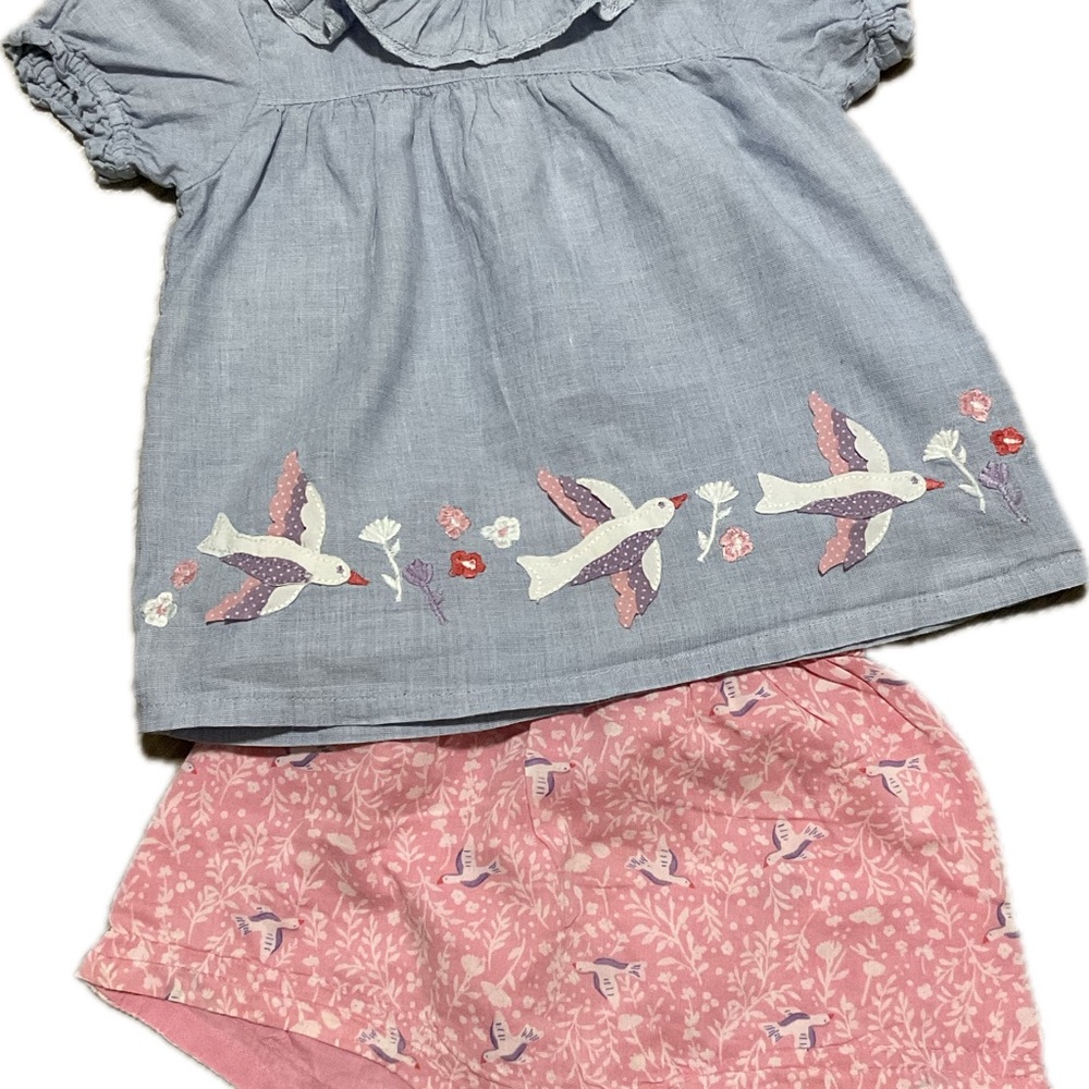 BABY BODEN 6/12 bird outfit